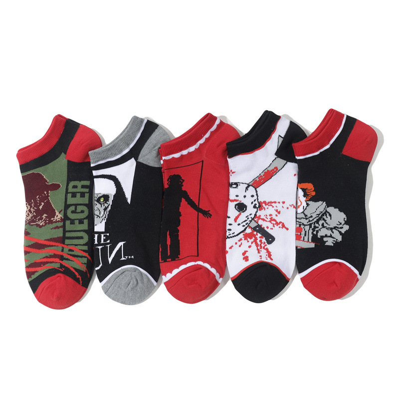Cotton cartoon boat socks cross-border foreign trade spring and summer short tube cartoon men's and women's socks black Friday socks European and American socks