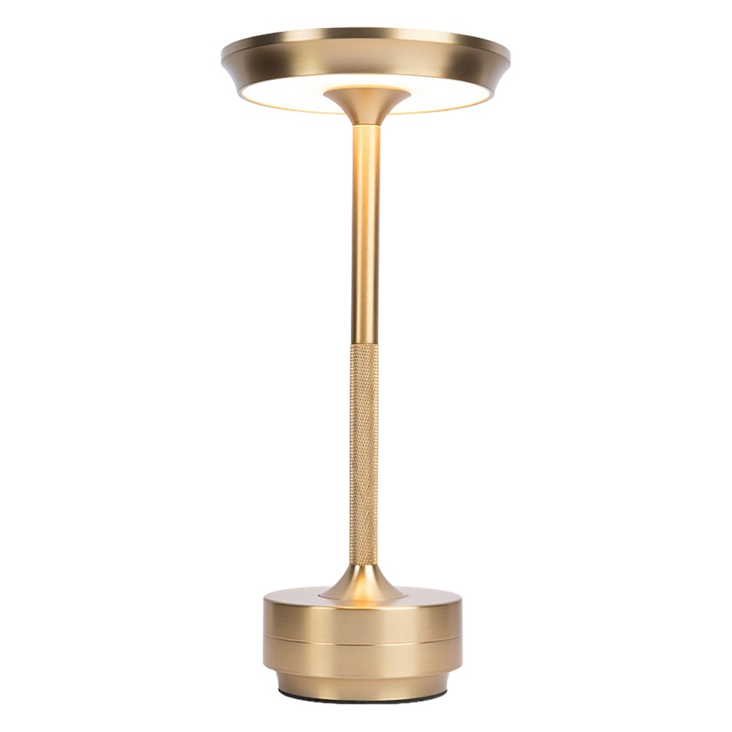 Todo de aluminio en forma de I retro simple café restaurante lámpara de mesa claro bar lámpara de mesa lámpara de noche al aire libre luz de la noche