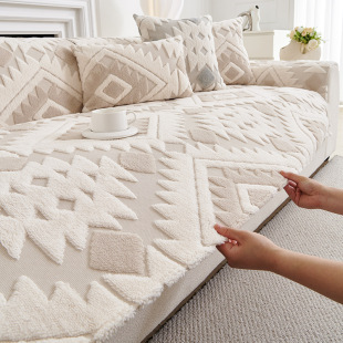 Cross-Border Exclusive Bohemian Style 2025 New Four-Season Universal Sofa Cushion Straight Row Anti-Cat Scratch Leather Sofa Cover