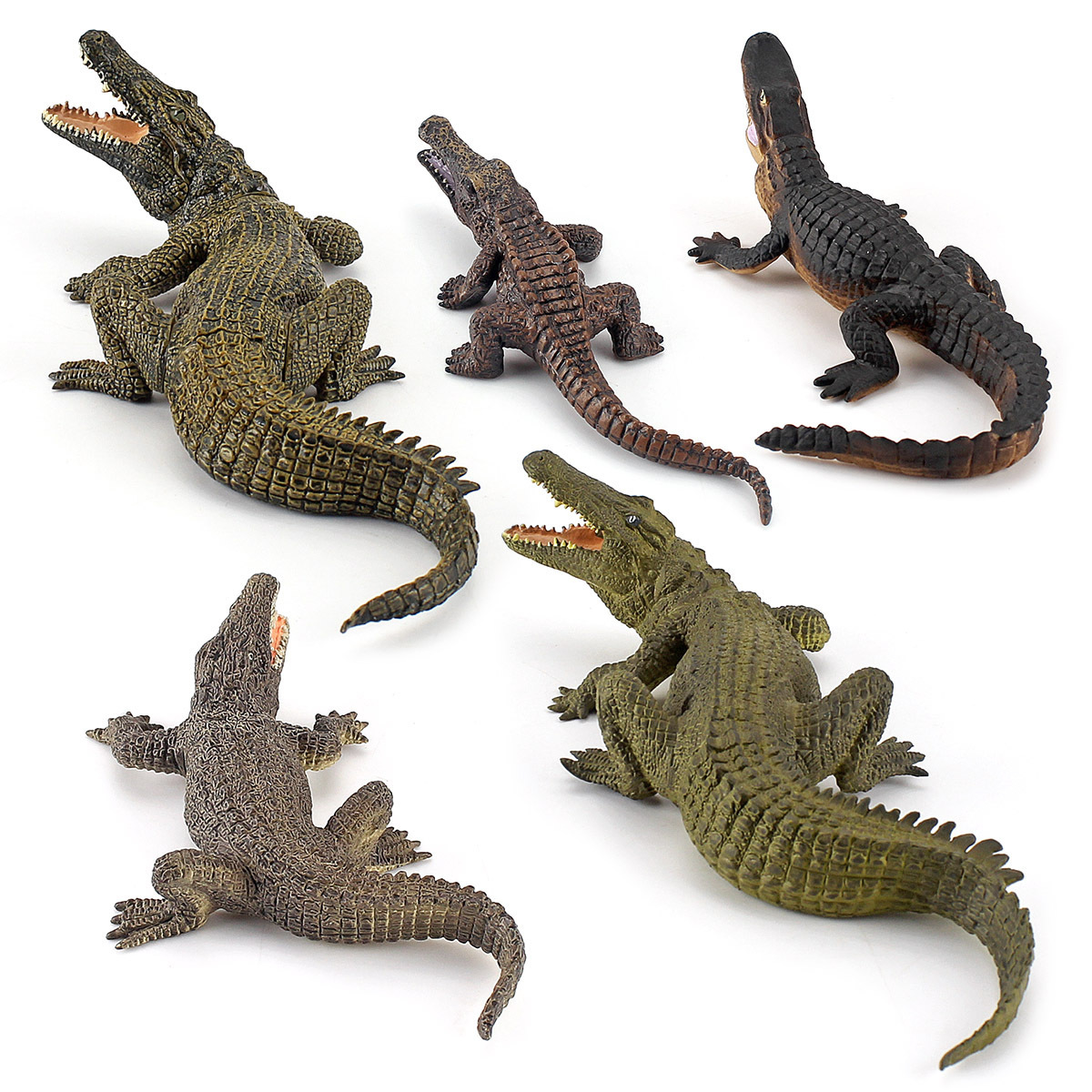 La educación temprana de los niños reptil cocodrilo de sangre fría decoración estática juguete simulación bosque cocodrilo modelo traje transfronterizo