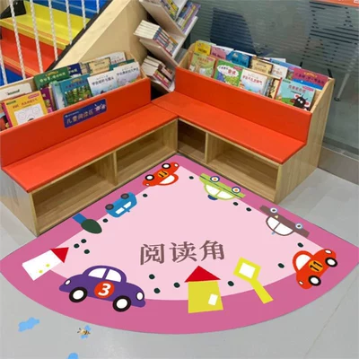 Room Reading Area Baby Reading — Avtomobil döşəmə paspasları - pink-bottom-car-fan-shape-radius-80-80cm