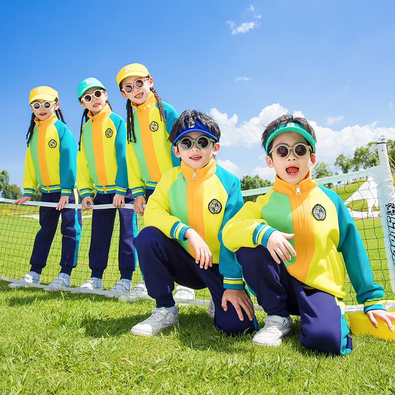 초등학교 학생 수업 옷 가을 4 종 유치원 정원 옷 가을 옷 3 종 어린이 학교 유니폼 가을 스포츠 세트