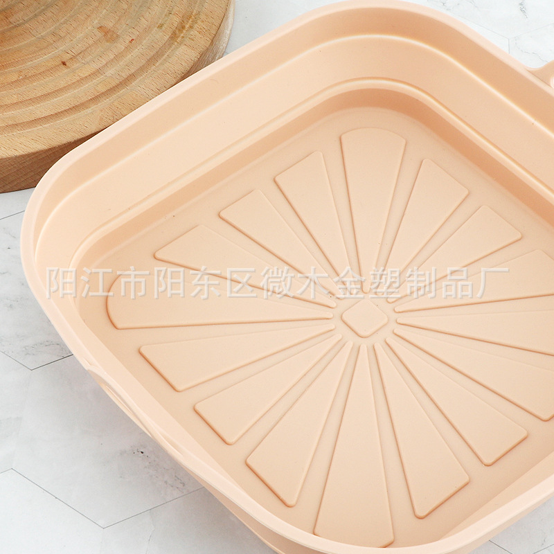 Amazon Hot Sale Cuadrado Plegable Air Fryer Silicone Air Fryer Silicone Pot image 3