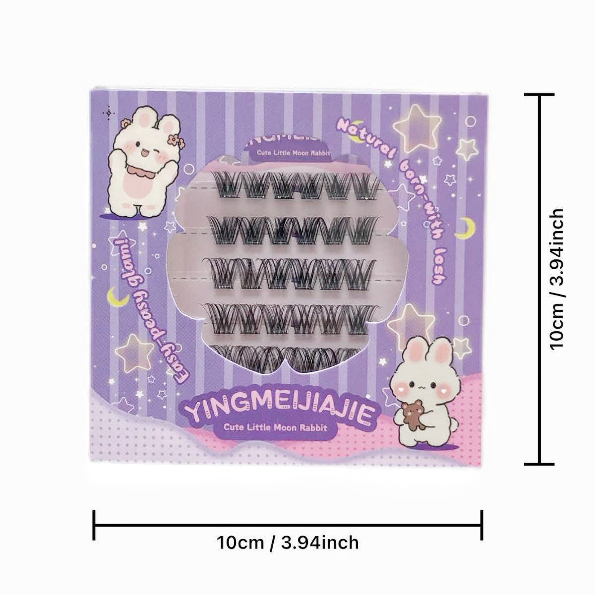 Parillas falsas transfronterizas sin pegamento, pestañas falsas de un solo grupo, estilo inteligente y lindo, pestañas falsas sin pegamento para principiantes, pestañas falsas sin pegamento.