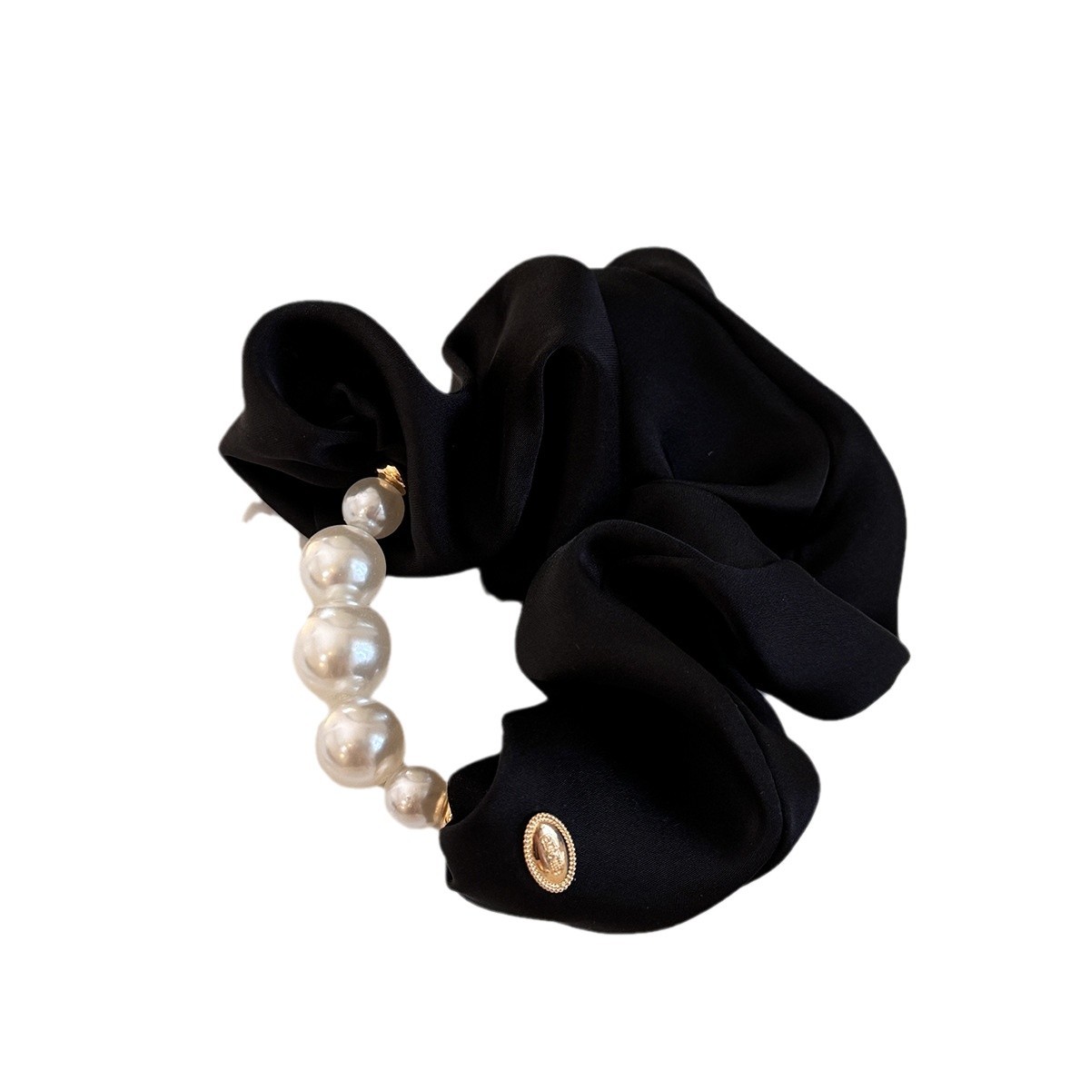 Cordón de cabeza de perla 2024 nuevo cabello de alta gama correa de cabello de mujer de alta calidad flores de cabello de satén intestino anillo de cabello adornamiento coreano