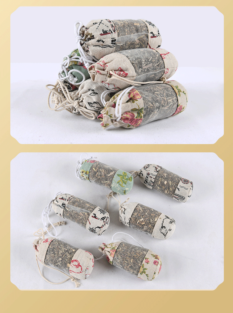 Dried Mugwort Sachet Ai Cao Xiang Bao 70g Mesh Pouch for Home Car and Personal Use preparation