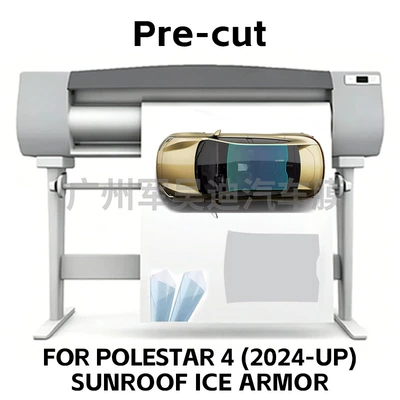 Cross-Border Exclusive Supply of Pre-Cut Tpu Sunroof Ice Armor Heat Insulation Film Ppf Suitable for Polestar 4 (2024-up) (Car paint protective film) - for-polestar-4-2024-uptpu-blue-crystal-ice-armor-tpu-skylight-ice-armor-film