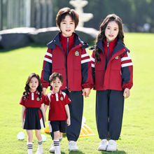 小学生班服套装秋冬装冲锋衣三件套幼儿园园服春秋季儿童校服新款