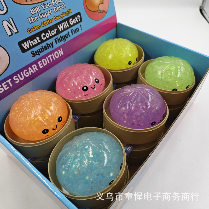 Cross-Border Hot-Selling Christmas Fruit-Juice Gelatin Soft Toy, Shiny Stress-Relief Slow-Rebound Squishy Bun, Gift Idea