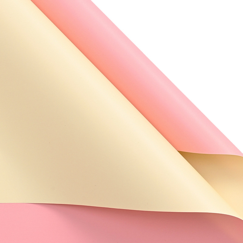 Jiemi materiales de flores florería floristería papel de embalaje de flores impermeable papel euroasiático de dos colores color sólido papel Ouya papel de embalaje de ramo