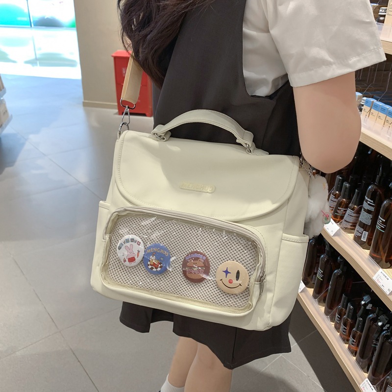 Jk Uniform Bag, Badge Bag, Ita Bag, Doll Bag, Crossbody Bag, Backpack, Women's Macaron Color Campus Style for Middle and High School