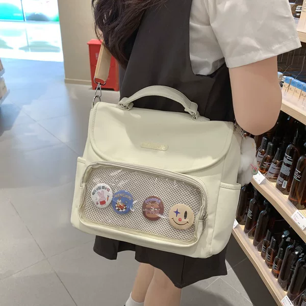Jk Uniform Bag, Badge Bag, Ita Bag, Doll Bag, Crossbody Bag, Backpack, Women's Macaron Color Campus Style for Middle and High School