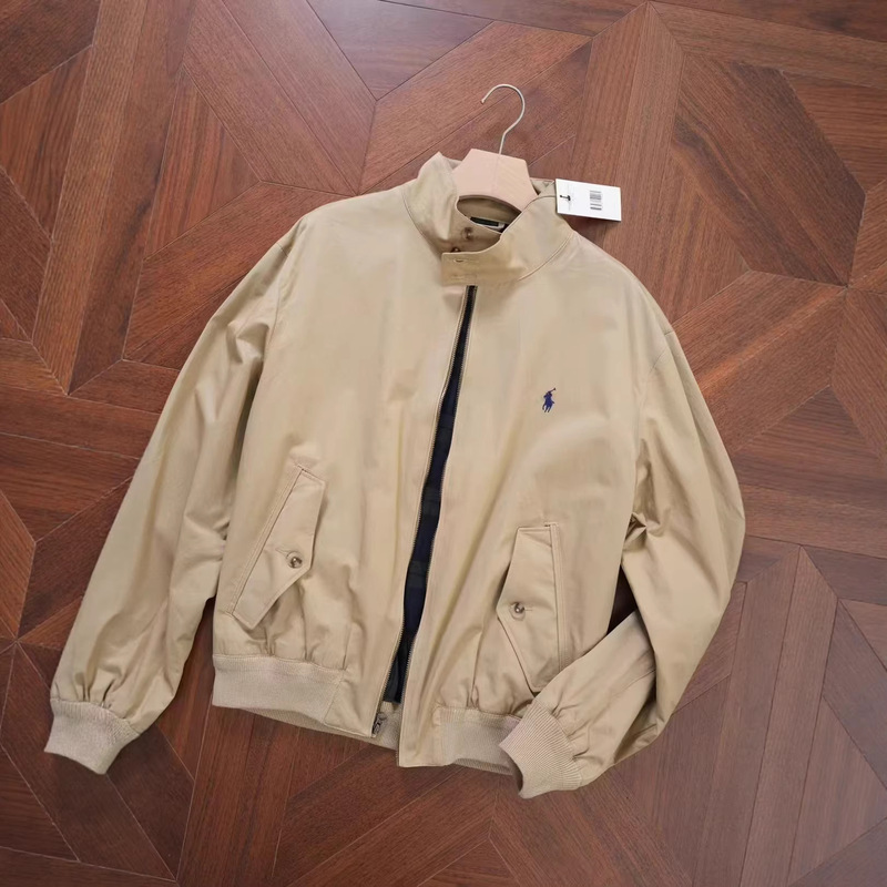 High-Quality Qr Code Scannable Rl Ralph Lauren Logo Embroidered Old Money Style Harrington Stand Collar Jacket for Men and Women High-Quality Qr Code Scannable Rl Ralph Lauren Logo Embroidered Old Money Style Harrington Stand Collar Jacket for Men and Women