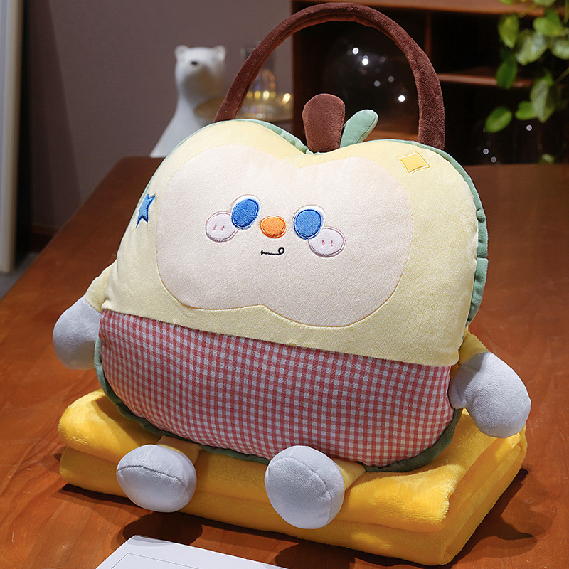 Manzana de dopamina almohada de mano manta siesta de oficina 2 - en - 1 niñas dormir colchón cojín de coche
