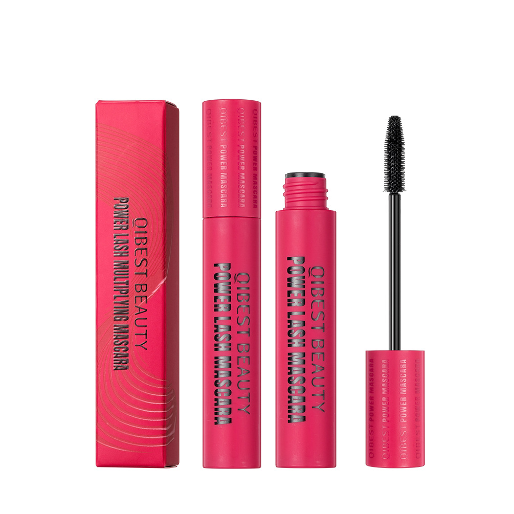 Carina QIBEST Eye Black, wasserfest, klischeehaft, verwischt nicht, dick, lockig, schmal und lang, Mascara-Grundierung, Make-up_voghion.com