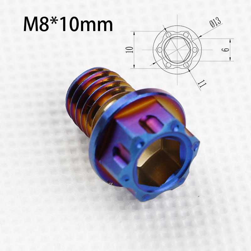 M8 tornillo hexagonal interno y externo 304 acero inoxidable quemado tapa de brida azul tornillo de oro fijación modificado motor eléctrico CNC Seiko