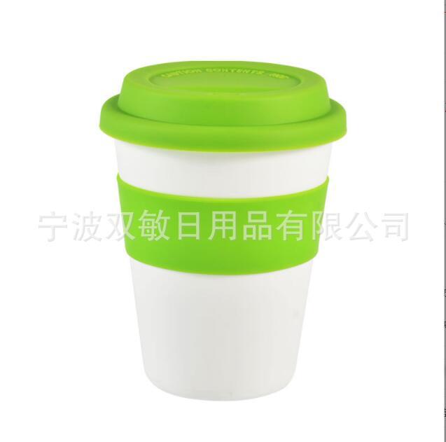 PLA coffee cup, biodegradable coffee cup with silicone cover silicone case gift Cup printable LOGO