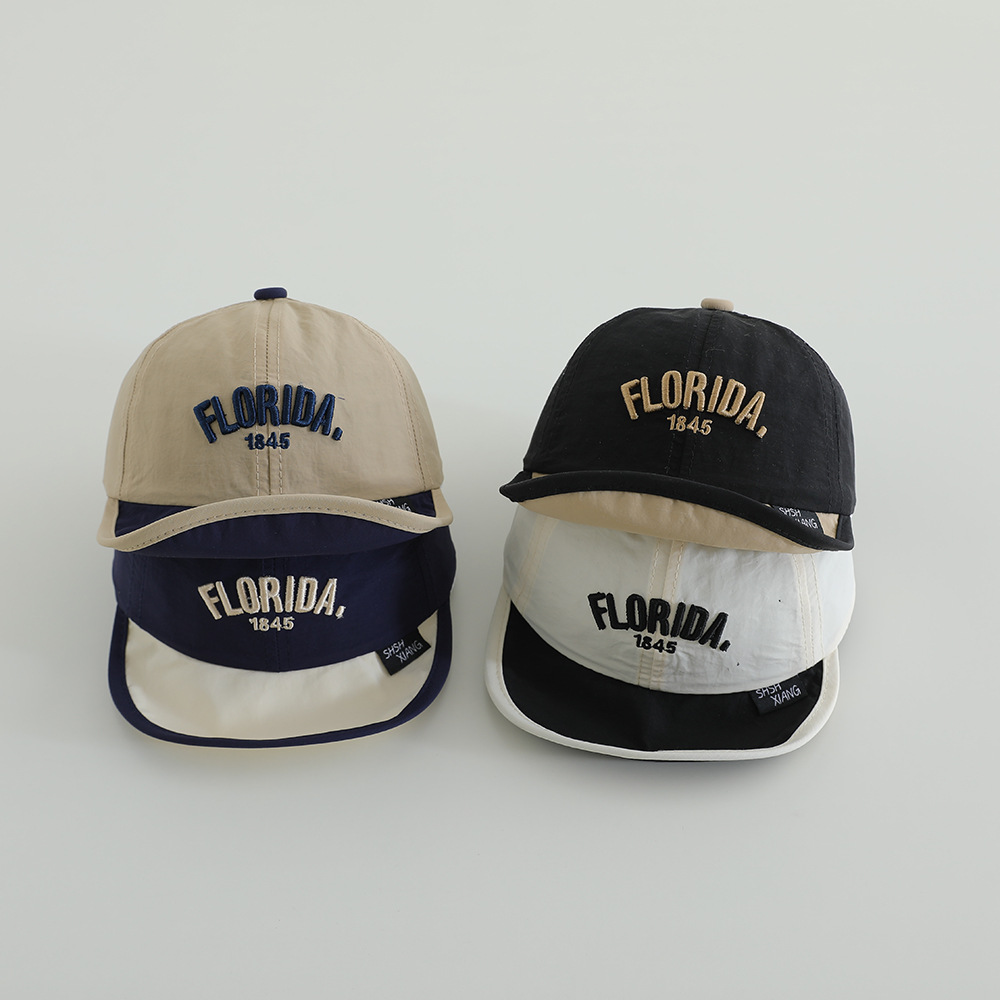 Sombreros para bebés primavera y verano nuevos sombreros de secado rápido sombreros de protección solar sombreros de lengua de pato sombreros de béisbol para bebés con bordes blandos