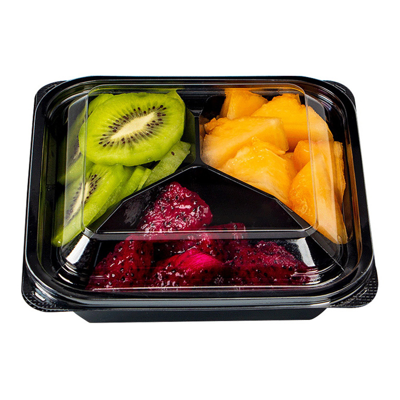 Caja de embalaje de plástico de alimentos caja de corte de fruta fresca caja de embalaje de frutas y verduras caja de corte de frutas caja de comida fresca caja de comida para llevar para mascotas