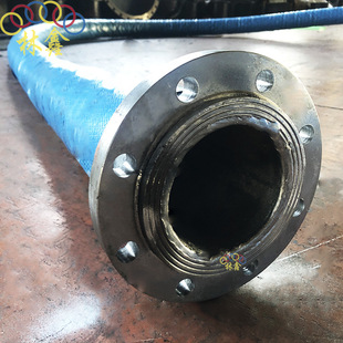 Production of Steel Wire Braided Flange 8inch Large Diameter Hose Pressure 15kg Steel Wire Skeleton Suction and Exhaust Rubber Hose