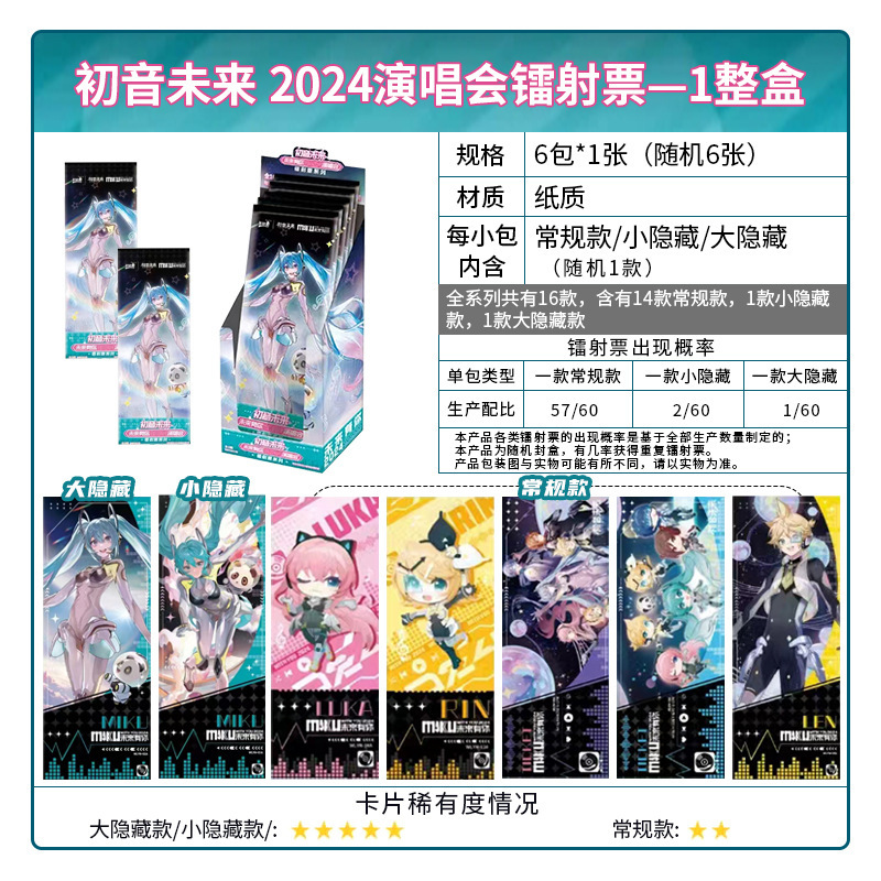 (2024 콘서트 레이저 티켓丨1박스에 6포) 10위안 패키지