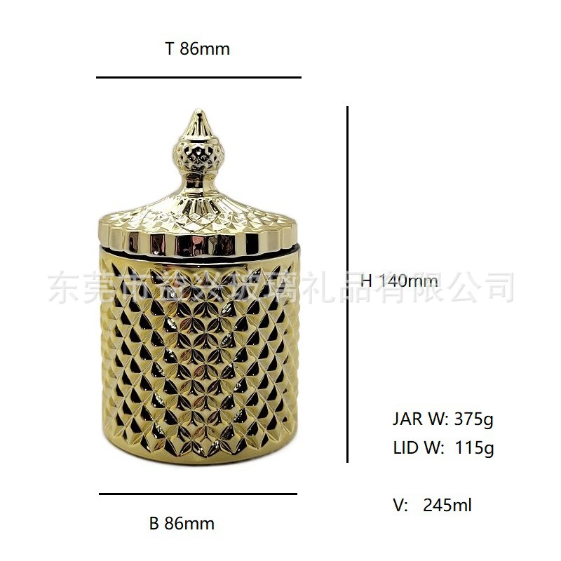 Glass candle, 245 ml