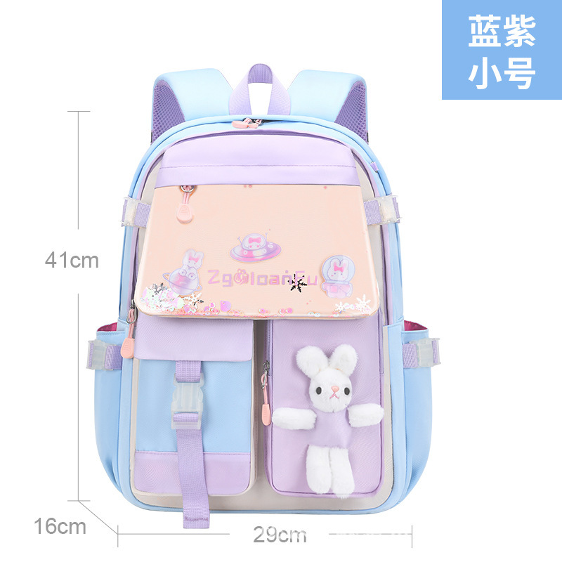 대형 사이즈 46*19*30, 파란색과 보라색, 폴리에스테르 80% + 면 20%