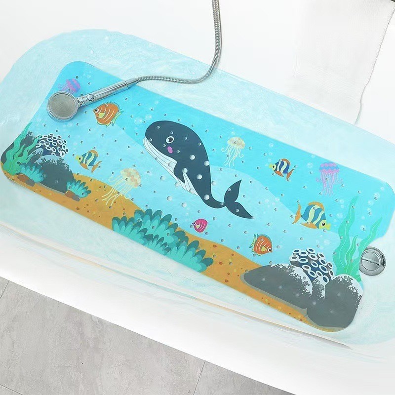 Alfombrilla antideslizante para baño con diseño de océano de dibujos animados para niños de Amazon, alfombrilla antideslizante para piscina, baño, alfombrilla antideslizante
