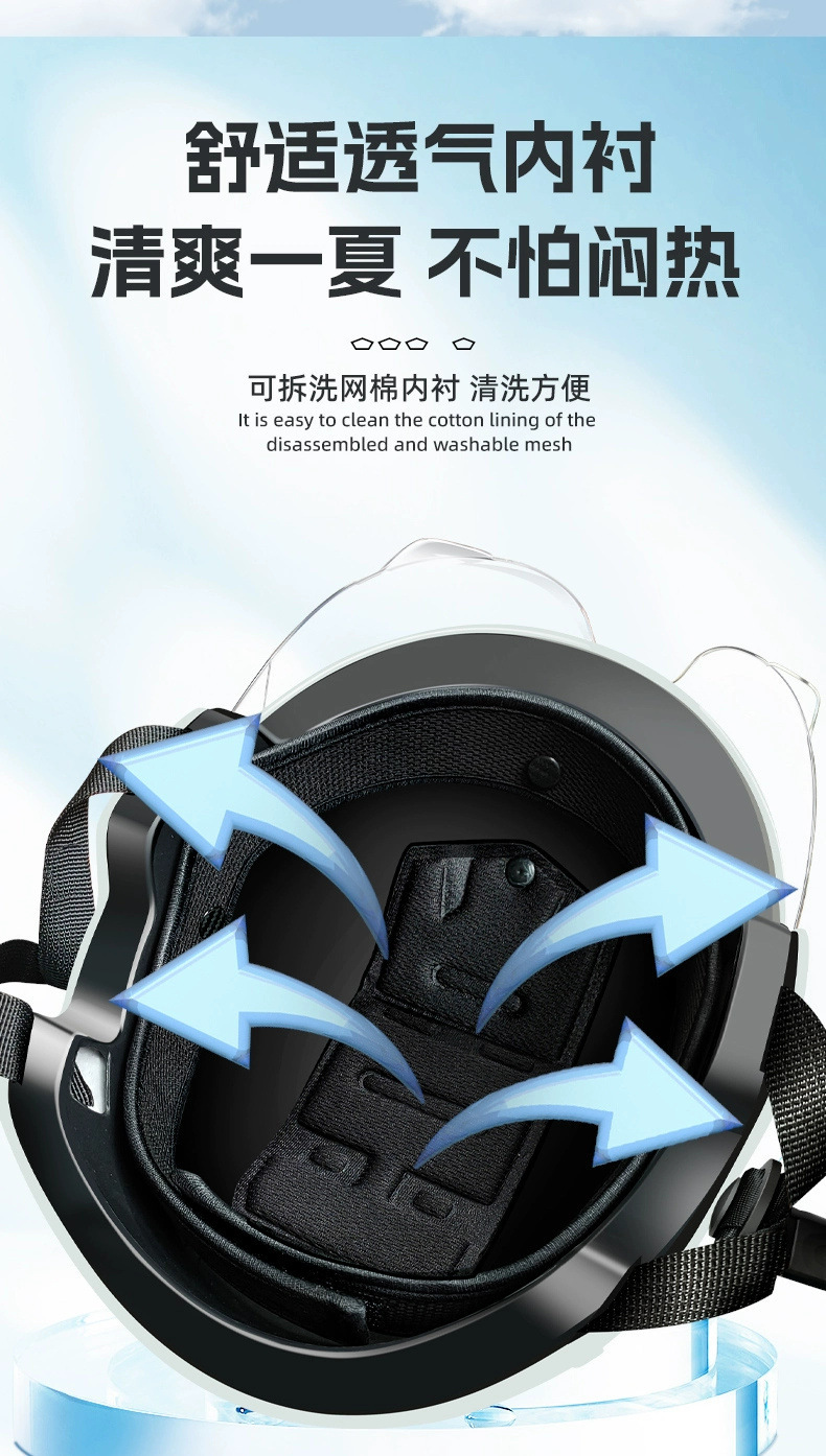3C Certified Helmet for Electric Vehicles, Summer Sun Protection, Battery Motorcycle Helmet, Men's and Women's Cycling Half Helmet, National Standard Safety Helmet