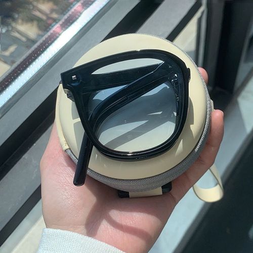 Factory direct sales folding glasses summer sun protection foldable sunglasses women versatile slim style folding sunglasses advanced