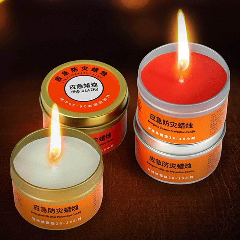 緊急防災停電家庭用照明キャンドル工場卸売り防水防風無煙鉄缶安全戦備キャンドル|undefined