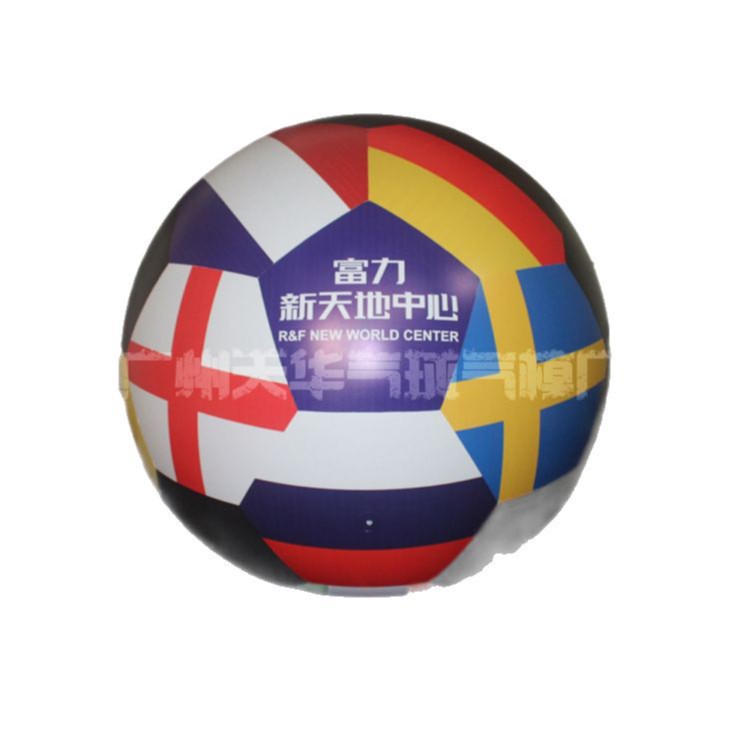 Guangzhou fábrica al por mayor exportación PVC inflable flotador de aire de fútbol, inflable de fútbol modelo inflable