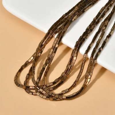 Hole Beads Separated Beads diy | Zərgərlik ara hissələri - 7bronze-triangular-column-33mm-130-pieces-per-piece