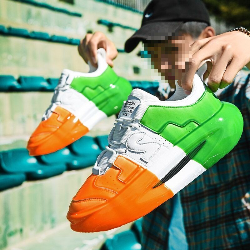 2025 Spring/Summer New European Dopamine Spray Paint Color-Block Trendy Men's Shoes Thick-Soled Height-Increasing Stylish Dad Shoes 2025 Spring/Summer New European Dopamine Spray Paint Color-Block Trendy Men's Shoes Thick-Soled Height-Increasing Stylish Dad Shoes