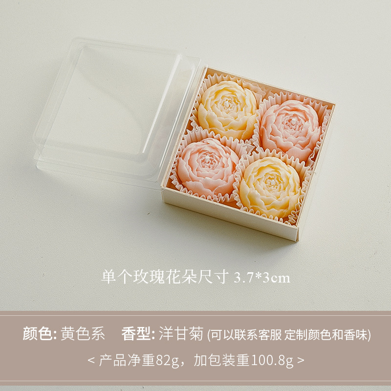 七夕礼物情人节伴手礼生日小礼品candle跨境创意玫瑰香薰蜡烛套装|undefined