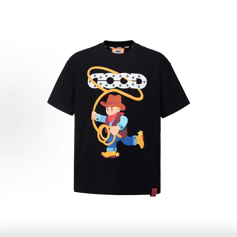Lao Bai's Same Style Goodbrand Year of the Horse Cute Foam Denim Gemstone Light Luxury Fashion Good Short-Sleeve T-Shirt for Men and Women Lao Bai's Same Style Goodbrand Year of the Horse Cute Foam Denim Gemstone Light Luxury Fashion Good Short-Sleeve T-Shirt for Men and Women