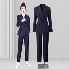 高級職業スーツセット女性春秋気質女神範ビジネス面接スーツ正装販売部作業服