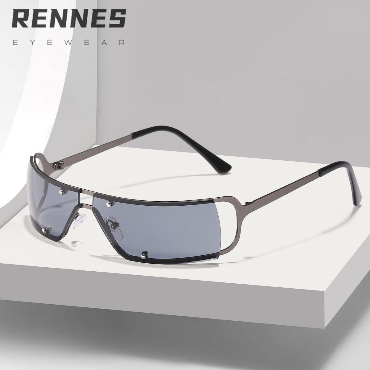 Fresco futuro gafas de sol para las mujeres 2023 nuevo estilo europeo y americano Milenio dulce chica caliente gafas calle tiro gafas de sol de protección solar para los hombres