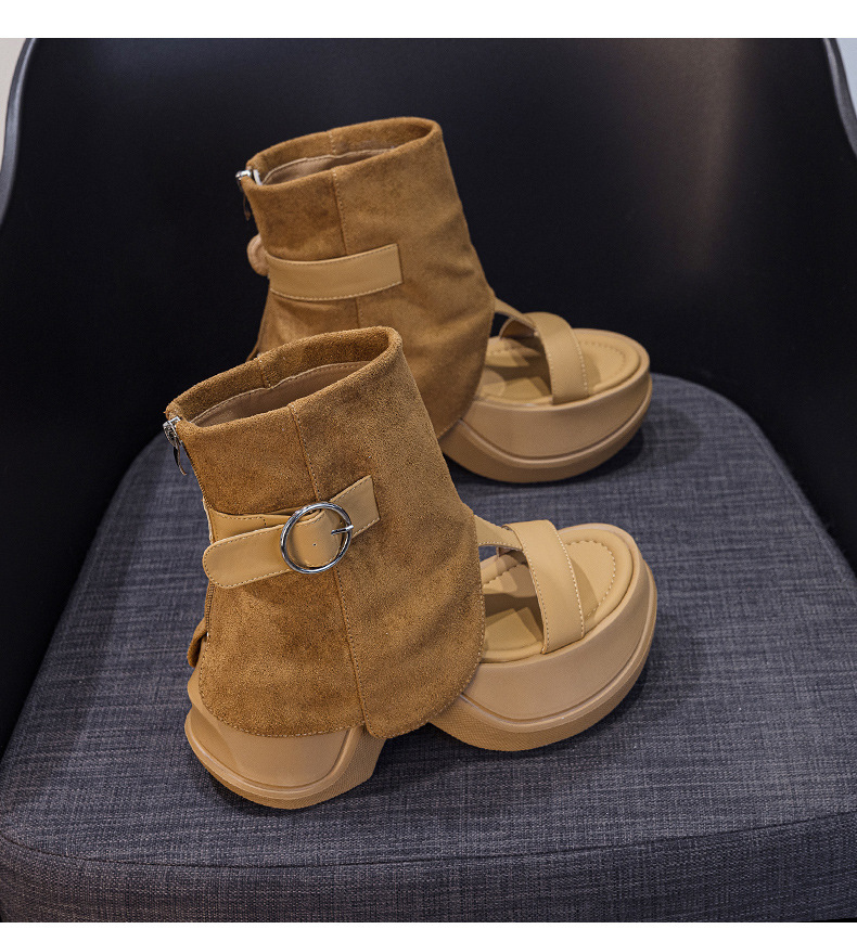 Sandal nữ đế dày hở mũi phong cách La Mã mùa hè 2026 — Nâu caramel 5069-1, Be 5069, Đen 5069-1, Nâu caramel 5069 chi tiết 16