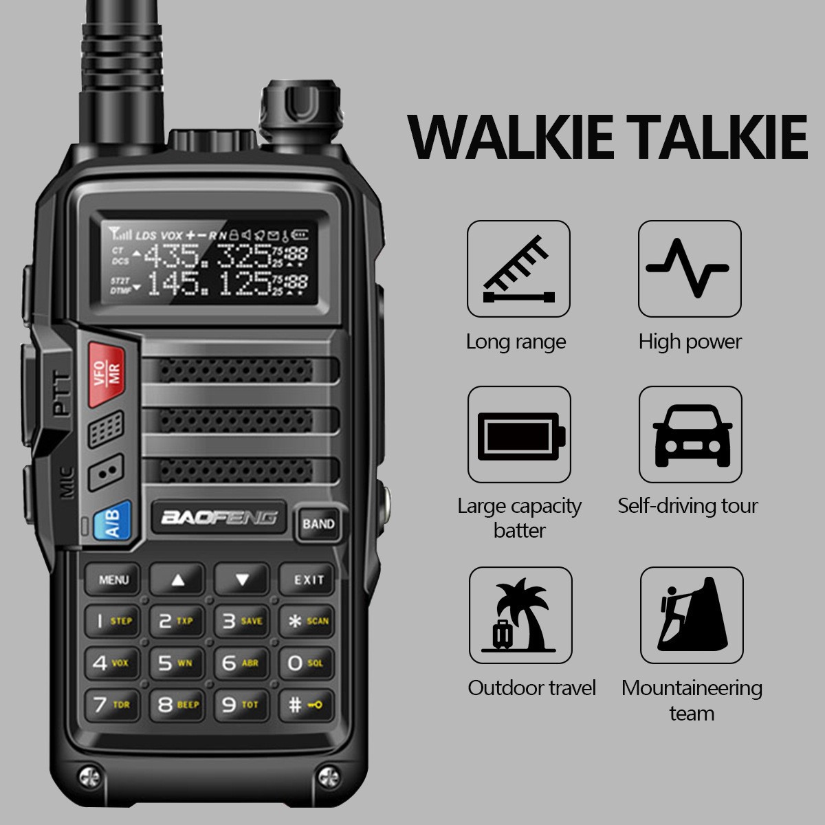 Baofeng Baofeng UV - 5RPLUS walkie-talkie UV doble segmento de alta potencia al aire libre walkie-talkie civil comercio exterior al por mayor