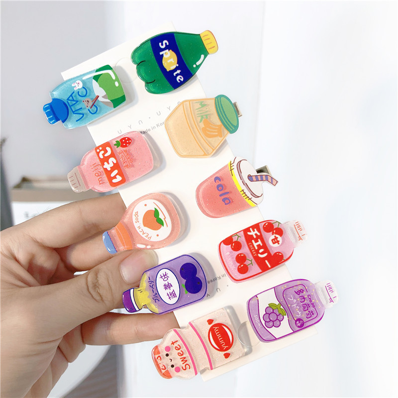 Simple Style Color Block Plastic Resin Printing Hair Clip display picture 2