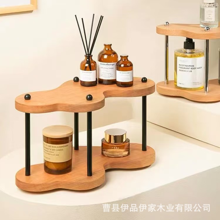 현관 열쇠 트레이 보관함 데스크탑 나무 향기로운 양초 디스플레이 랙 주방 티 컵 커피 컵 보관함