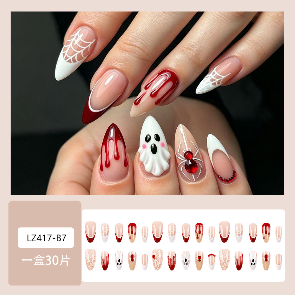 Colección de estilo caliente de Halloween, uso de uñas, press on nails, parches de uñas, uñas postizas transfronterizas image 12