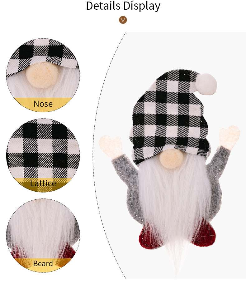 Knife and Fork Sleeve Event & Party Supplies Christmas Cartoon Style Plaid Rudolf Cloth Banquet Knife And Fork Sleeve