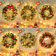 クリスマス装飾花輪クリスマス花輪ホテルショッピングモール装飾ドア吊り高級松葉装飾アレンジメント