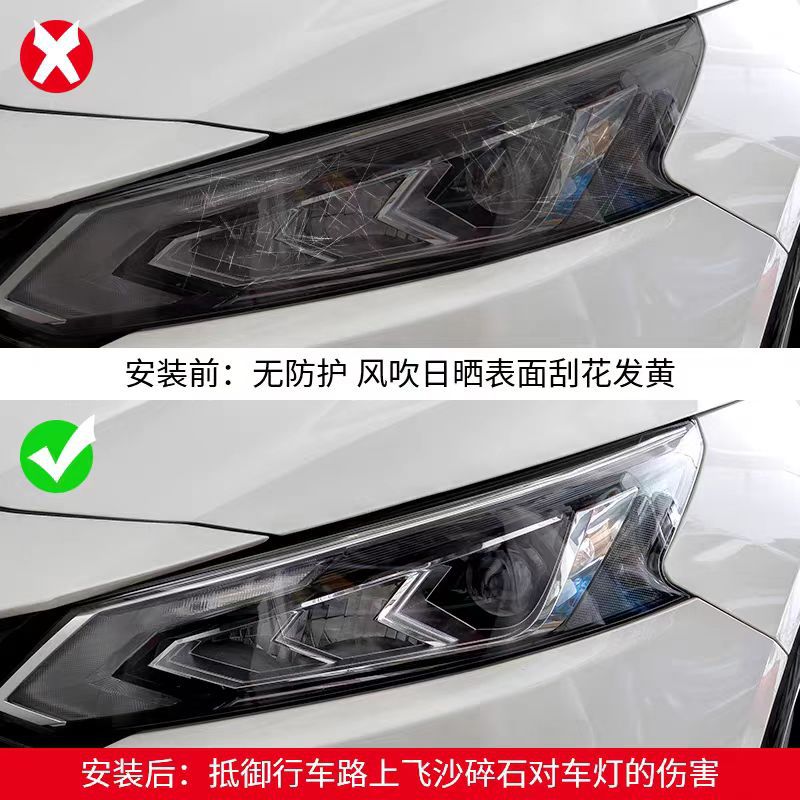 Suitable for Toyota Avalon, Camry, Highlander, RAV4, and Land Cruiser models; high-transparency headlight film for front headlights