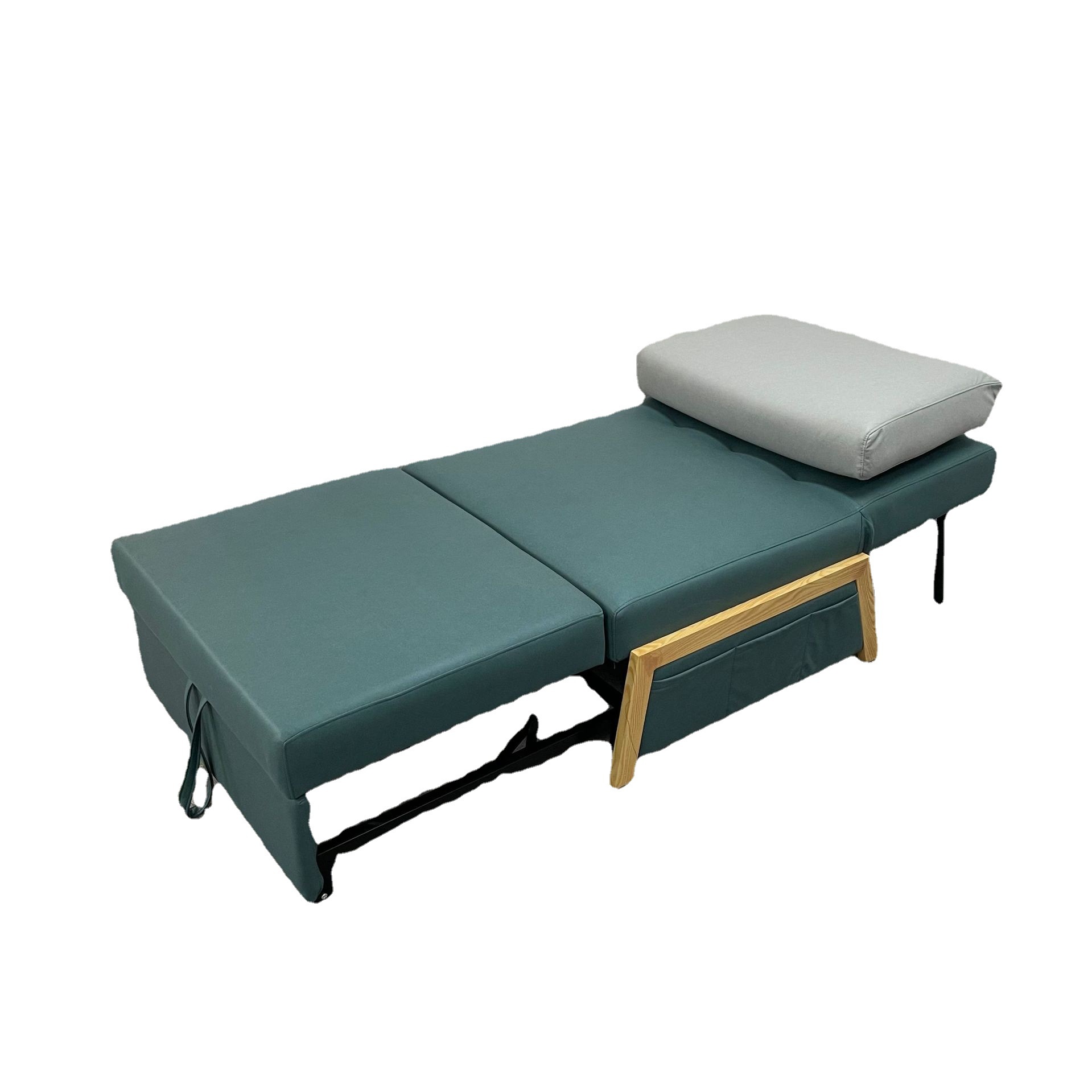Sofá de tela moderna simple y tecnológica para una sola persona plegable alquiler pequeño tipo de casa sala de estar balcón peinado multifuncional