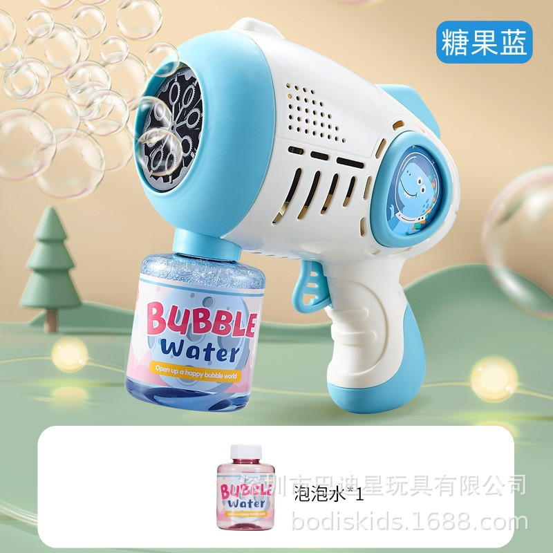 Tiktok Red máquina de burbujas roja eléctrica automática Gatlin pistola de burbujas Cámara Parque puesto de juguete para niños al por mayor