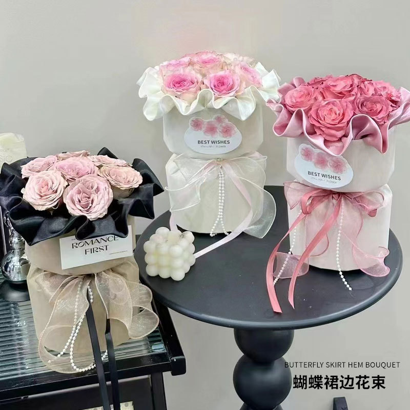 Huaxi día de San Valentín, flores de burbuja de estilo nacional, flores de burbuja plegadas, flores de burbuja, materiales de embalaje DIY, materiales de floristas