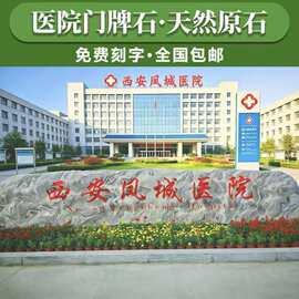 天然大型景观石广场门口门牌石刻字医院酒店招牌自然石单位风景石